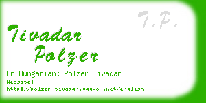 tivadar polzer business card